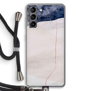 CaseCompany Stone White: Samsung Galaxy S21 Transparant Hoesje met koord
