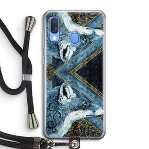 CaseCompany Golden Fox: Samsung Galaxy A40 Transparant Hoesje met koord