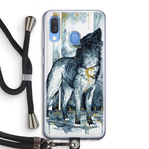 CaseCompany Bleeding Soul: Samsung Galaxy A40 Transparant Hoesje met koord
