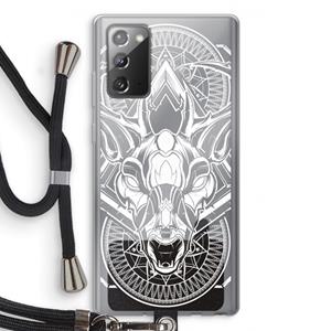 CaseCompany Oh Deer: Samsung Galaxy Note 20 / Note 20 5G Transparant Hoesje met koord