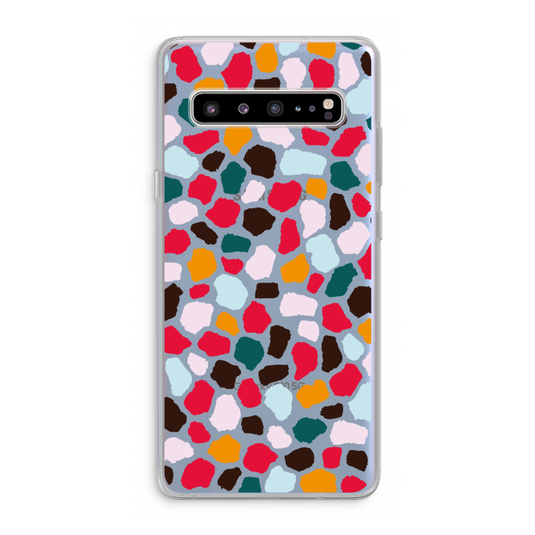 CaseCompany Colored Giraffe: Samsung Galaxy S10 5G Transparant Hoesje