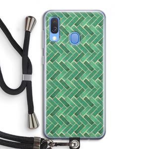 CaseCompany Moroccan tiles 2: Samsung Galaxy A40 Transparant Hoesje met koord