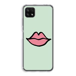 CaseCompany Kusje: Samsung Galaxy A22 5G Transparant Hoesje