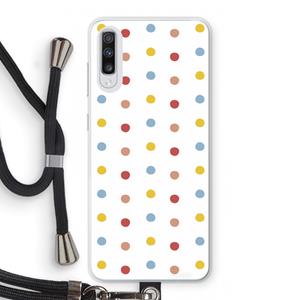 CaseCompany Bollen: Samsung Galaxy A70 Transparant Hoesje met koord