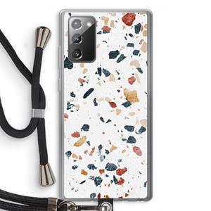 CaseCompany Terrazzo N°4: Samsung Galaxy Note 20 / Note 20 5G Transparant Hoesje met koord