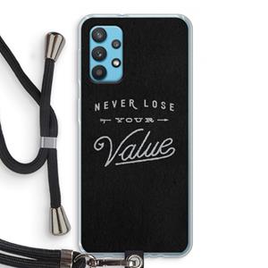 CaseCompany Never lose your value: Samsung Galaxy A32 4G Transparant Hoesje met koord