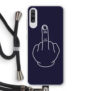 CaseCompany F**k U: Samsung Galaxy A70 Transparant Hoesje met koord