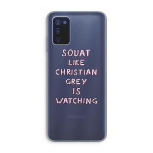 CaseCompany Christian Grey: Samsung Galaxy A03s Transparant Hoesje