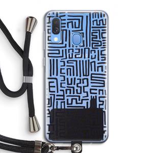 CaseCompany Moroccan Print: Samsung Galaxy A40 Transparant Hoesje met koord