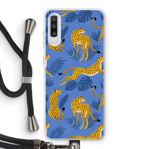 CaseCompany Luipaard: Samsung Galaxy A70 Transparant Hoesje met koord