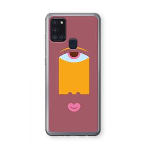 CaseCompany Mono V: Samsung Galaxy A21s Transparant Hoesje
