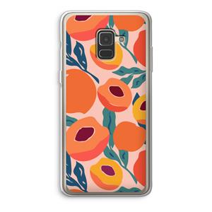 CaseCompany Perzik: Samsung Galaxy A8 (2018) Transparant Hoesje