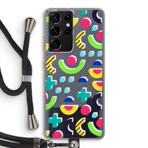 CaseCompany 8-bit N°1: Samsung Galaxy S21 Ultra Transparant Hoesje met koord