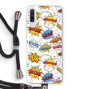 CaseCompany Pow Smack: Samsung Galaxy A70 Transparant Hoesje met koord