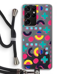 CaseCompany 8-bit N°2: Samsung Galaxy S21 Ultra Transparant Hoesje met koord