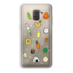 CaseCompany Happy bento friends: Samsung Galaxy A8 (2018) Transparant Hoesje