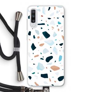 CaseCompany Terrazzo N°13: Samsung Galaxy A70 Transparant Hoesje met koord