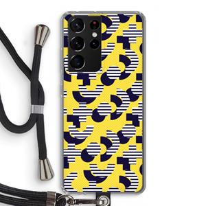CaseCompany 8-bit N°3: Samsung Galaxy S21 Ultra Transparant Hoesje met koord