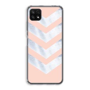CaseCompany Marmeren pijlen: Samsung Galaxy A22 5G Transparant Hoesje