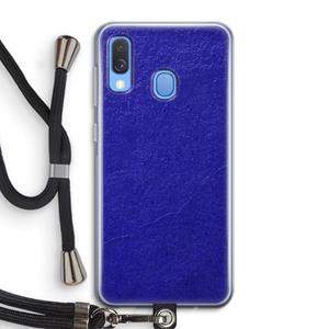 CaseCompany Majorelle Blue: Samsung Galaxy A40 Transparant Hoesje met koord