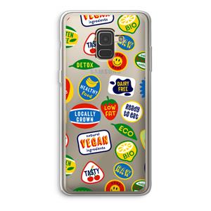 CaseCompany Fruitsticker: Samsung Galaxy A8 (2018) Transparant Hoesje
