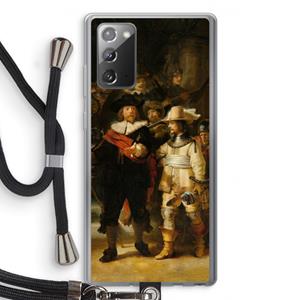 CaseCompany De Nachtwacht: Samsung Galaxy Note 20 / Note 20 5G Transparant Hoesje met koord