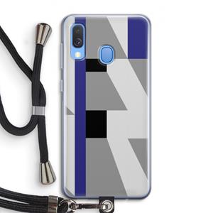 CaseCompany Gestalte 2: Samsung Galaxy A40 Transparant Hoesje met koord