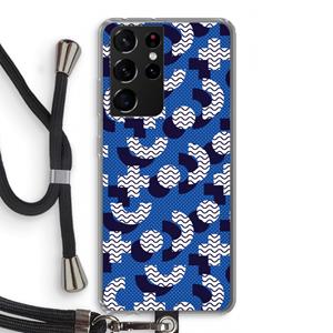 CaseCompany 8-bit N°5: Samsung Galaxy S21 Ultra Transparant Hoesje met koord