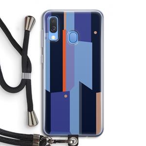 CaseCompany Gestalte 3: Samsung Galaxy A40 Transparant Hoesje met koord