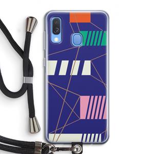 CaseCompany Gestalte 5: Samsung Galaxy A40 Transparant Hoesje met koord