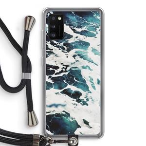 CaseCompany Golven: Samsung Galaxy A41 Transparant Hoesje met koord