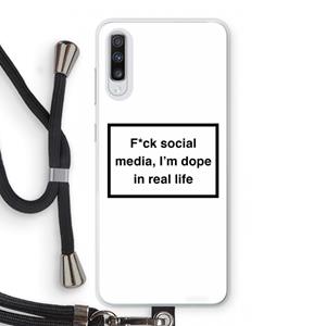 CaseCompany I'm dope: Samsung Galaxy A70 Transparant Hoesje met koord