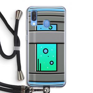 CaseCompany Chug Bottle: Samsung Galaxy A40 Transparant Hoesje met koord