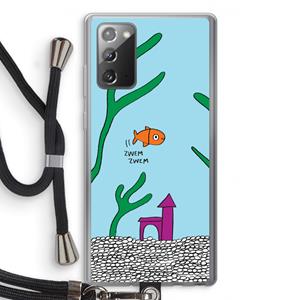 CaseCompany Aquarium: Samsung Galaxy Note 20 / Note 20 5G Transparant Hoesje met koord
