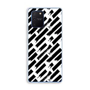 CaseCompany Zwarte vegen: Samsung Galaxy Note 10 Lite Transparant Hoesje