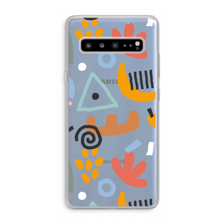 CaseCompany Abstract: Samsung Galaxy S10 5G Transparant Hoesje