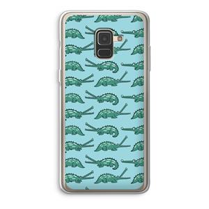 CaseCompany Kroko: Samsung Galaxy A8 (2018) Transparant Hoesje