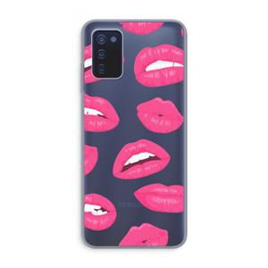 CaseCompany Bite my lip: Samsung Galaxy A03s Transparant Hoesje