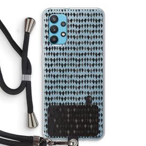 CaseCompany Crazy shapes: Samsung Galaxy A32 4G Transparant Hoesje met koord