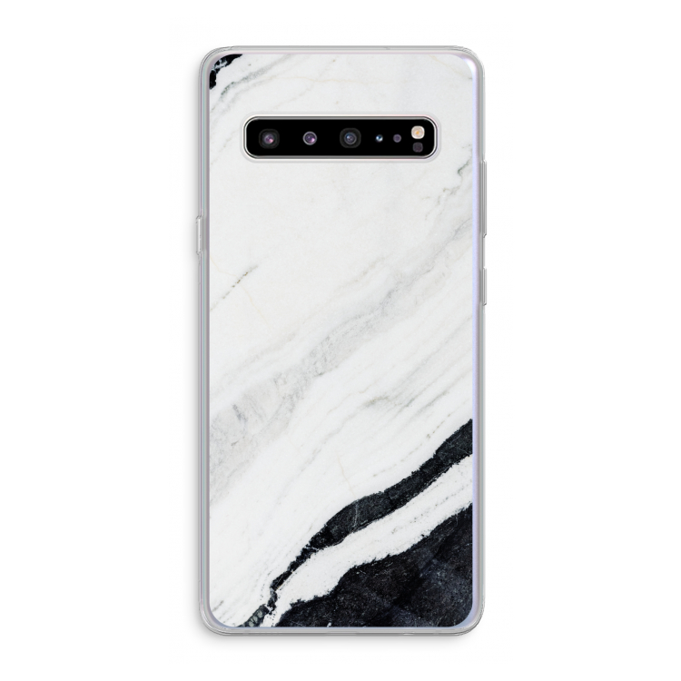CaseCompany Elegante marmer: Samsung Galaxy S10 5G Transparant Hoesje