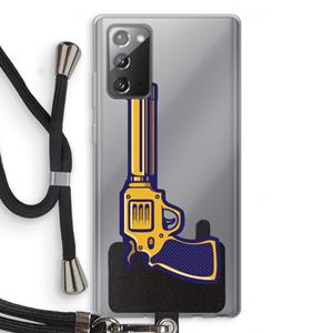 CaseCompany Pew Pew Pew: Samsung Galaxy Note 20 / Note 20 5G Transparant Hoesje met koord