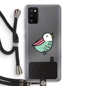CaseCompany Birdy: Samsung Galaxy A41 Transparant Hoesje met koord