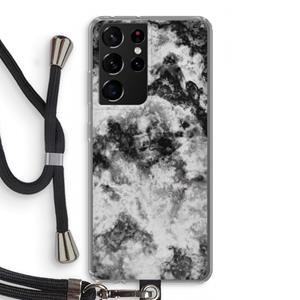 CaseCompany Onweer: Samsung Galaxy S21 Ultra Transparant Hoesje met koord