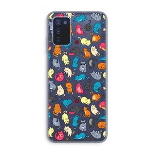 CaseCompany Kleurrijke katten: Samsung Galaxy A03s Transparant Hoesje