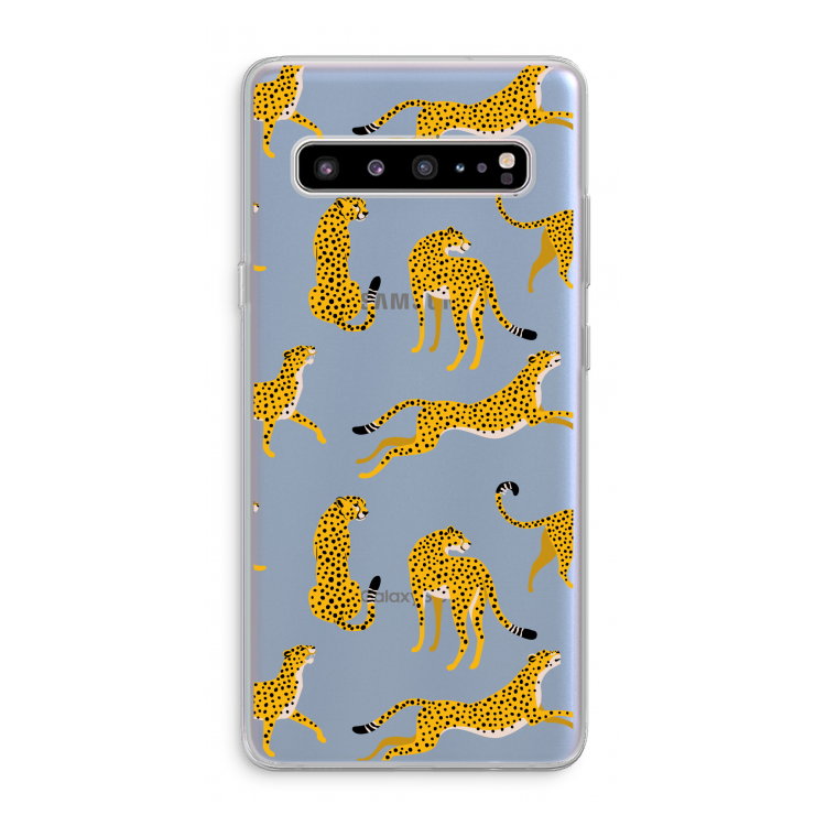 CaseCompany Luipaard: Samsung Galaxy S10 5G Transparant Hoesje