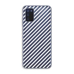CaseCompany Strepen zwart-wit: Samsung Galaxy A03s Transparant Hoesje