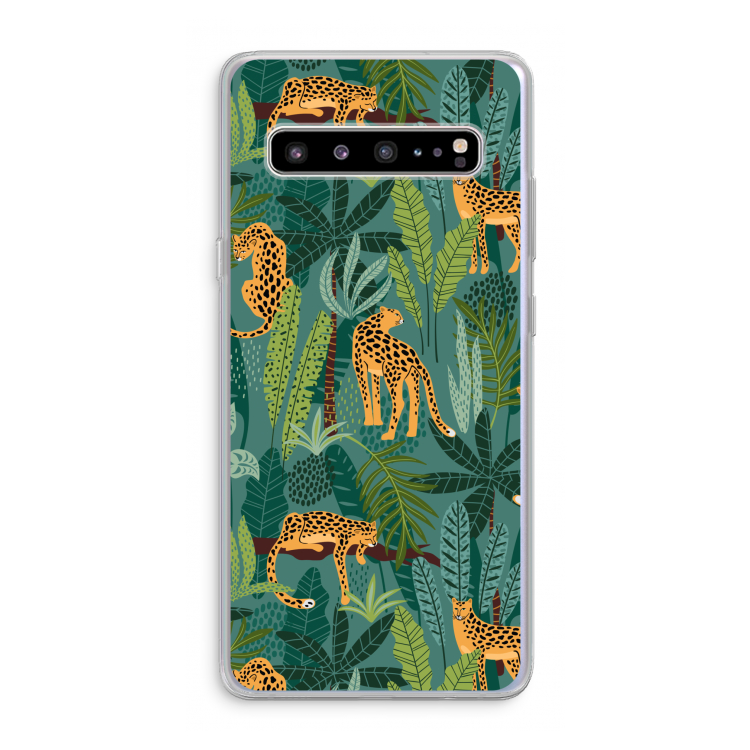 CaseCompany Luipaard 2: Samsung Galaxy S10 5G Transparant Hoesje