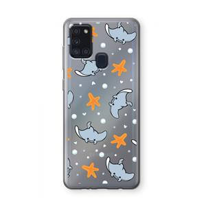CaseCompany Manta: Samsung Galaxy A21s Transparant Hoesje