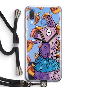 CaseCompany Loot Burger: Samsung Galaxy A40 Transparant Hoesje met koord