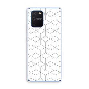 CaseCompany Zwart-witte kubussen: Samsung Galaxy Note 10 Lite Transparant Hoesje